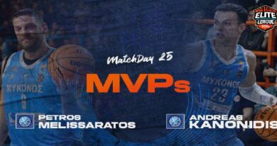 Στα… δύο ο τίτλος του MVP της 25ης αγωνιστικής της Elite League!